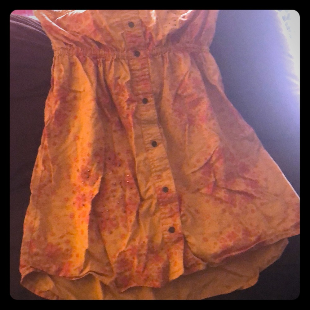 Vintage Yellow and orange swimsuit cover-up